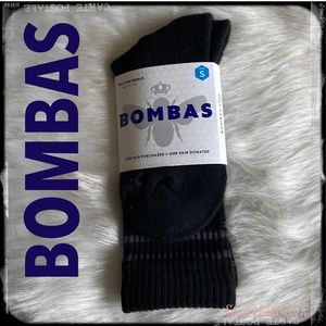 Bombas Women’s size 4-71/2/Youth Size 9-4 Solid Black Calf Socks NWT